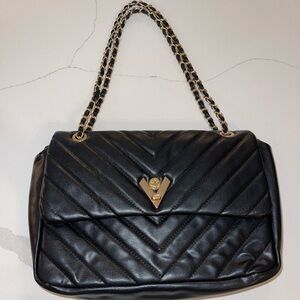 Valentino Orlandi Black Quilted Crossbody Bag